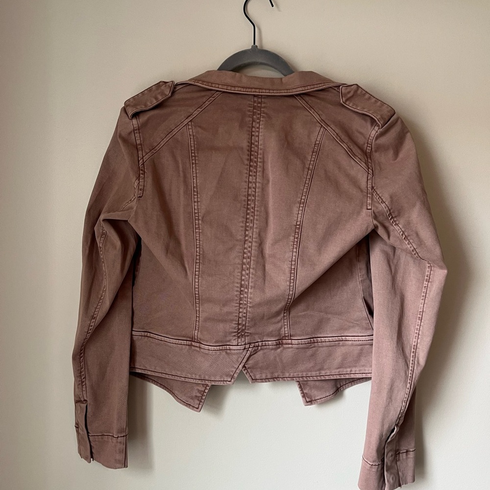White House Black Market Dusty Pink Utility Jacket